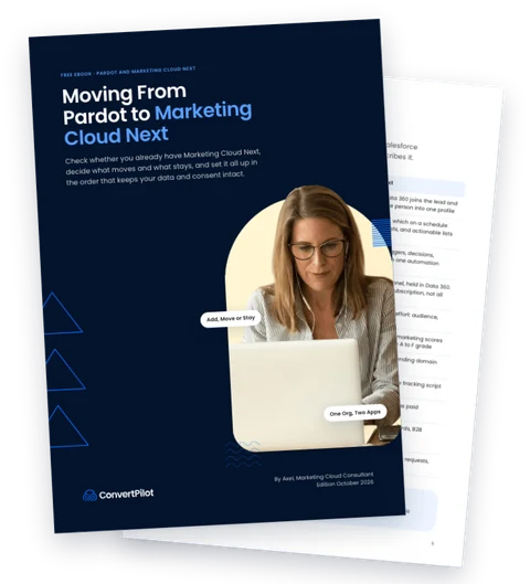 Cover of the eBook Moving From Pardot to Marketing Cloud Next