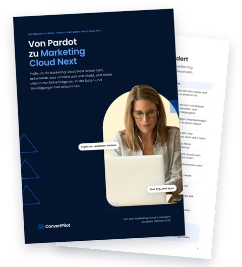 Cover des E-Books Von Pardot zu Marketing Cloud Next