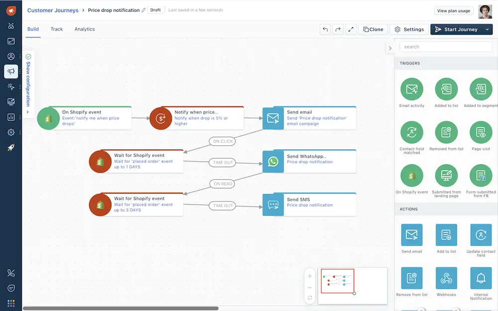 Freshmarketer by Freshworks Feature "Journey"