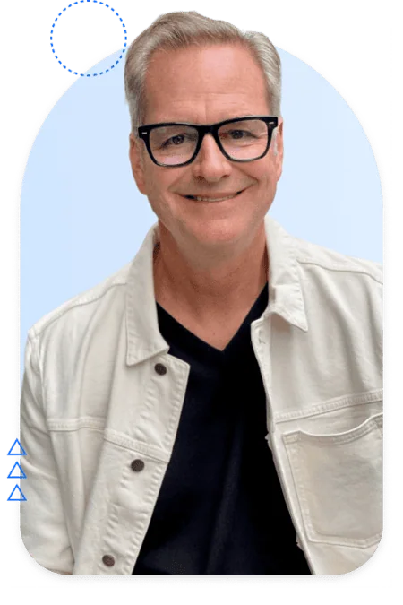 Smiling man in casual jacket, representing a confident transition experience