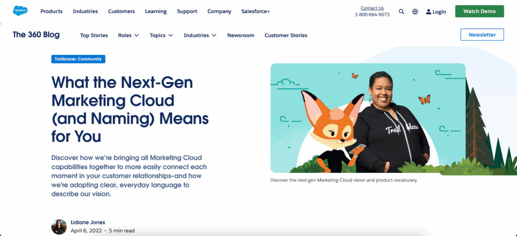 Artikel im Salesforce 360 Blog „What the Next-Gen Marketing Cloud (and Naming) Means for You“ vom April 2022